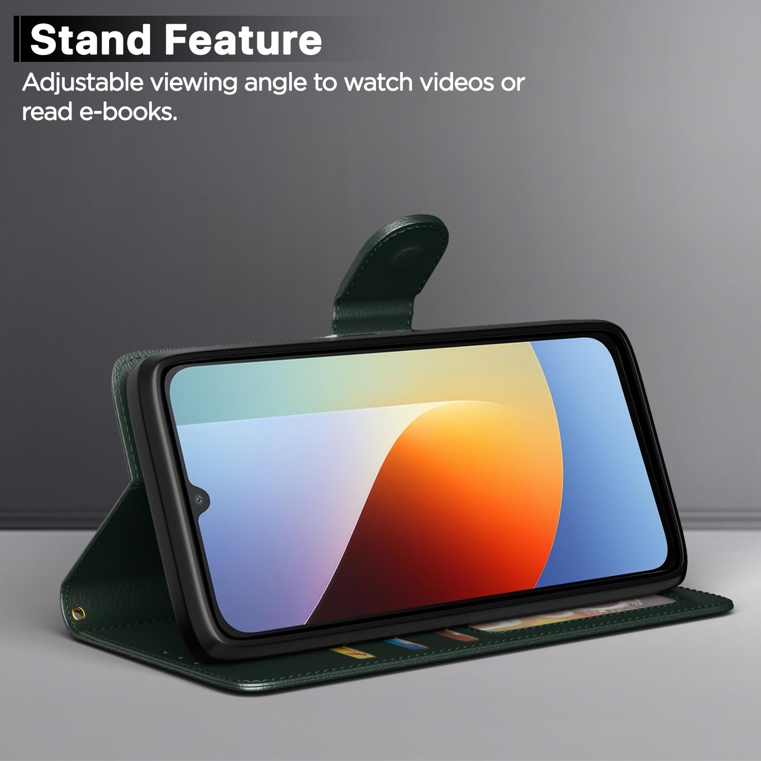 Green Wallet wallet flip cover for Redmi A7 Pro/Poco C85x 5G – Pikkme – photo 3