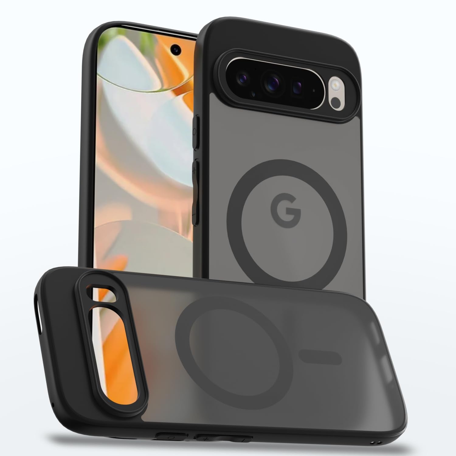 Black smoke mag-safe mobile cover for Google Pixel 9 Pro XL 5G – Pikkme