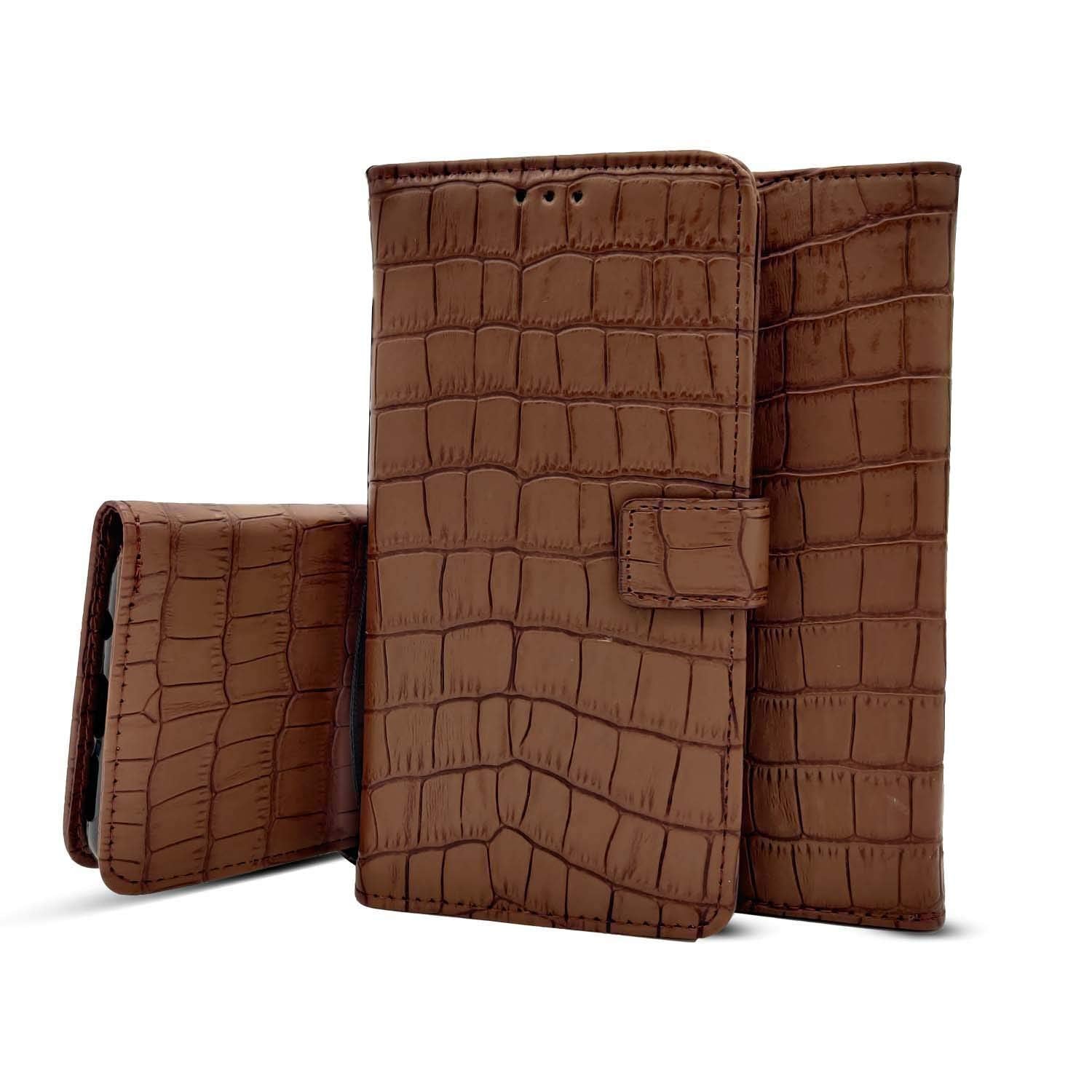 Pikkme brown wallet flip cover for OnePlus 7