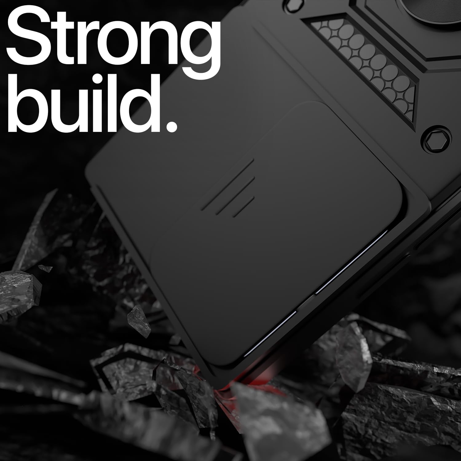 Pikkme Samsung Galaxy S25 Ultra 5G D10 Tough Armor Back Cover (Black)