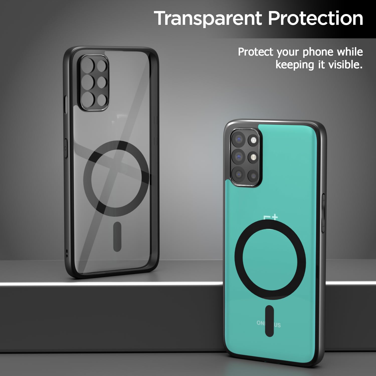 Black mag-safe MagSafe phone cover for OnePlus 8T/9R – Pikkme – photo 3