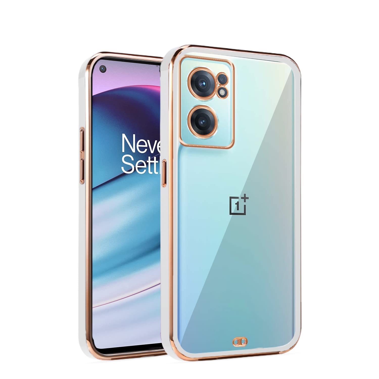 Thermoplastic polyurethane, white phone cover for OnePlus Nord CE 2 5G – Pikkme