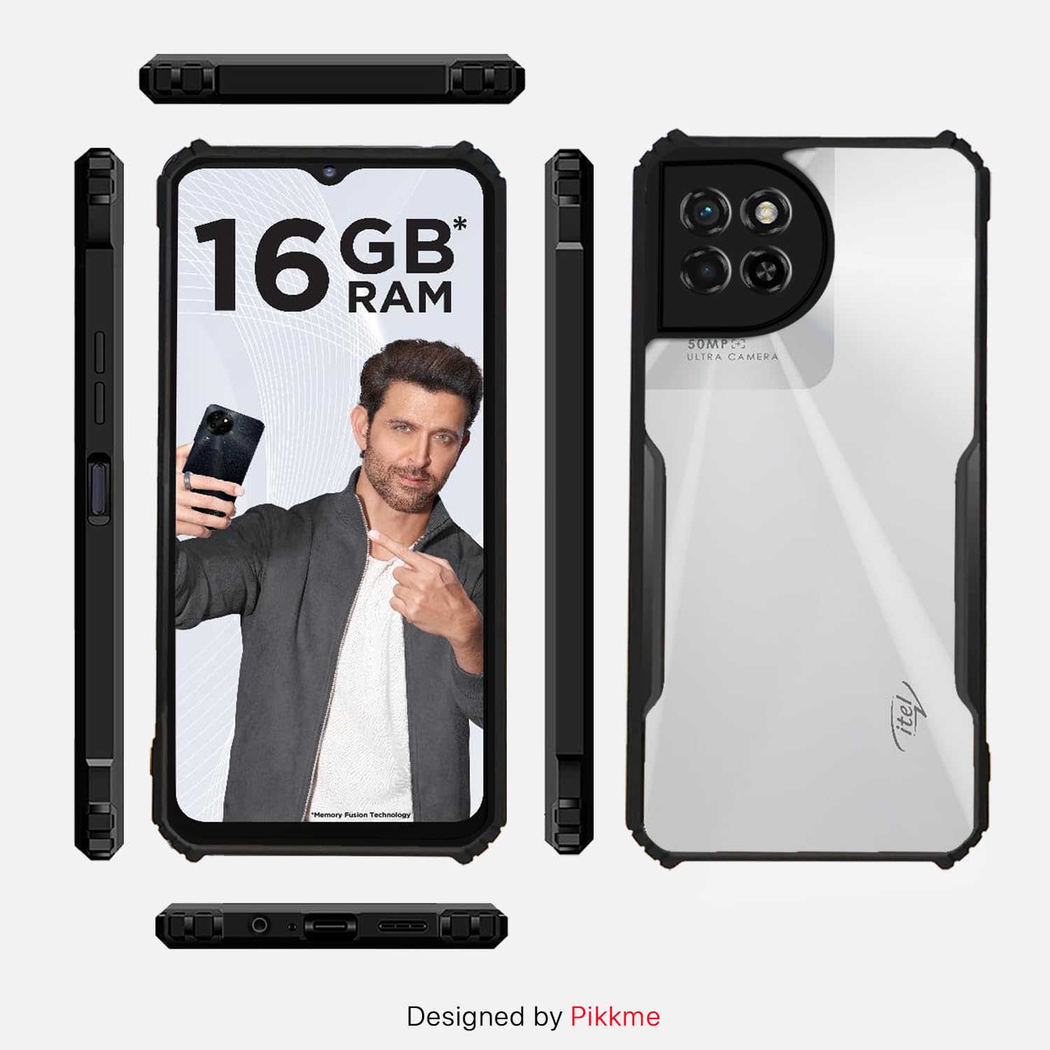 Pikkme ITEL S23 Hybrid black back cover – photo 3