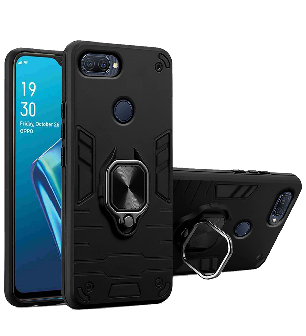 Black D5 Tough Armor back cover for Oppo A12 – Pikkme