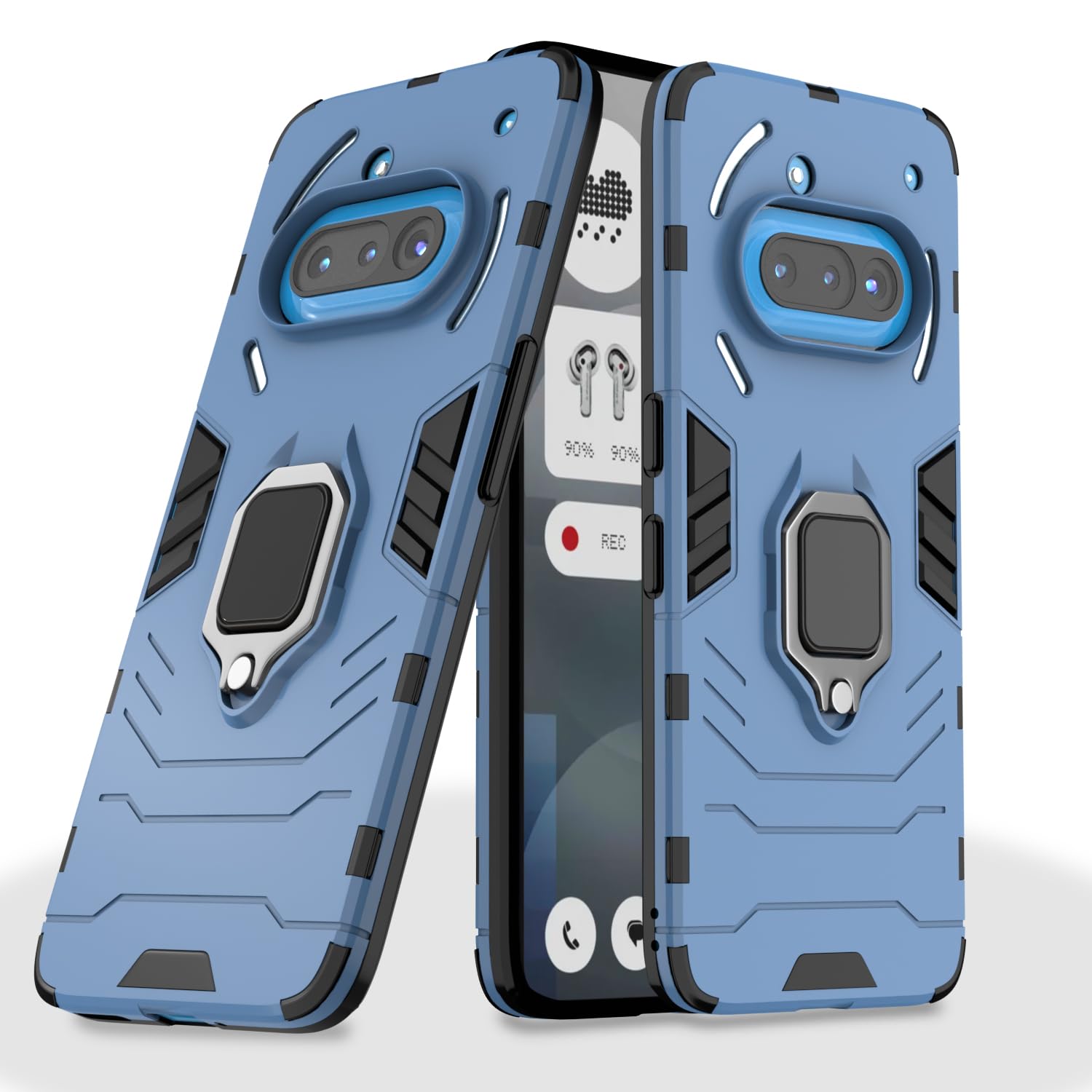 Pikkme Nothing Phone 3a 5G D5 Tough Armor Bumper Case - Blue