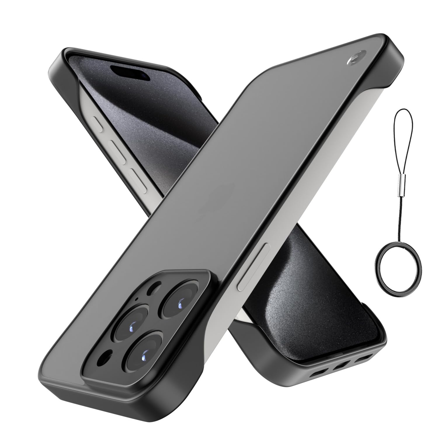 Pikkme black mobile cover for iPhone 15 Pro Max