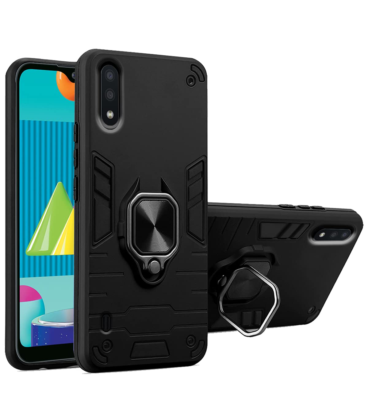 Pikkme black D5 Tough Armor phone cover for Samsung M01