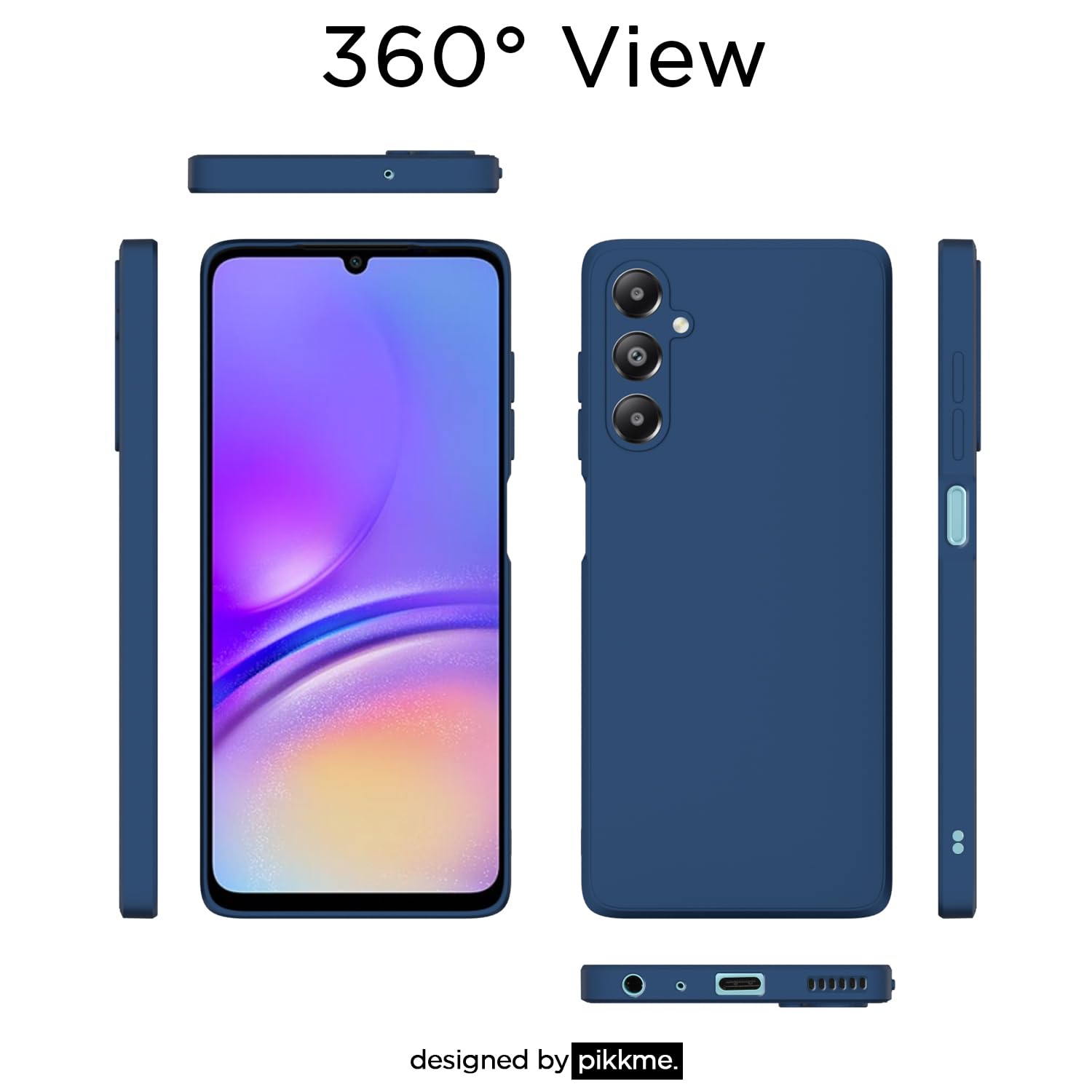 Pikkme Samsung Galaxy M34 5G / F34 5G Liquid Silicone Back Cover | Blue