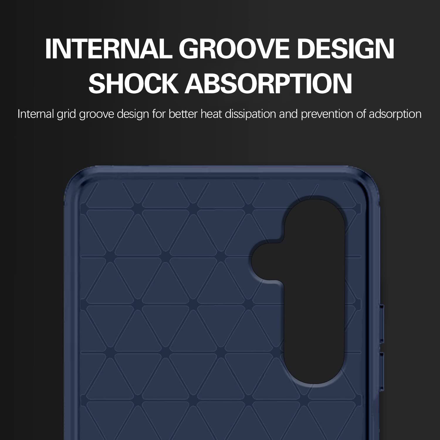 Pikkme Samsung Galaxy M14 5G Hybrid Carbon Fiber Back Cover | Blue