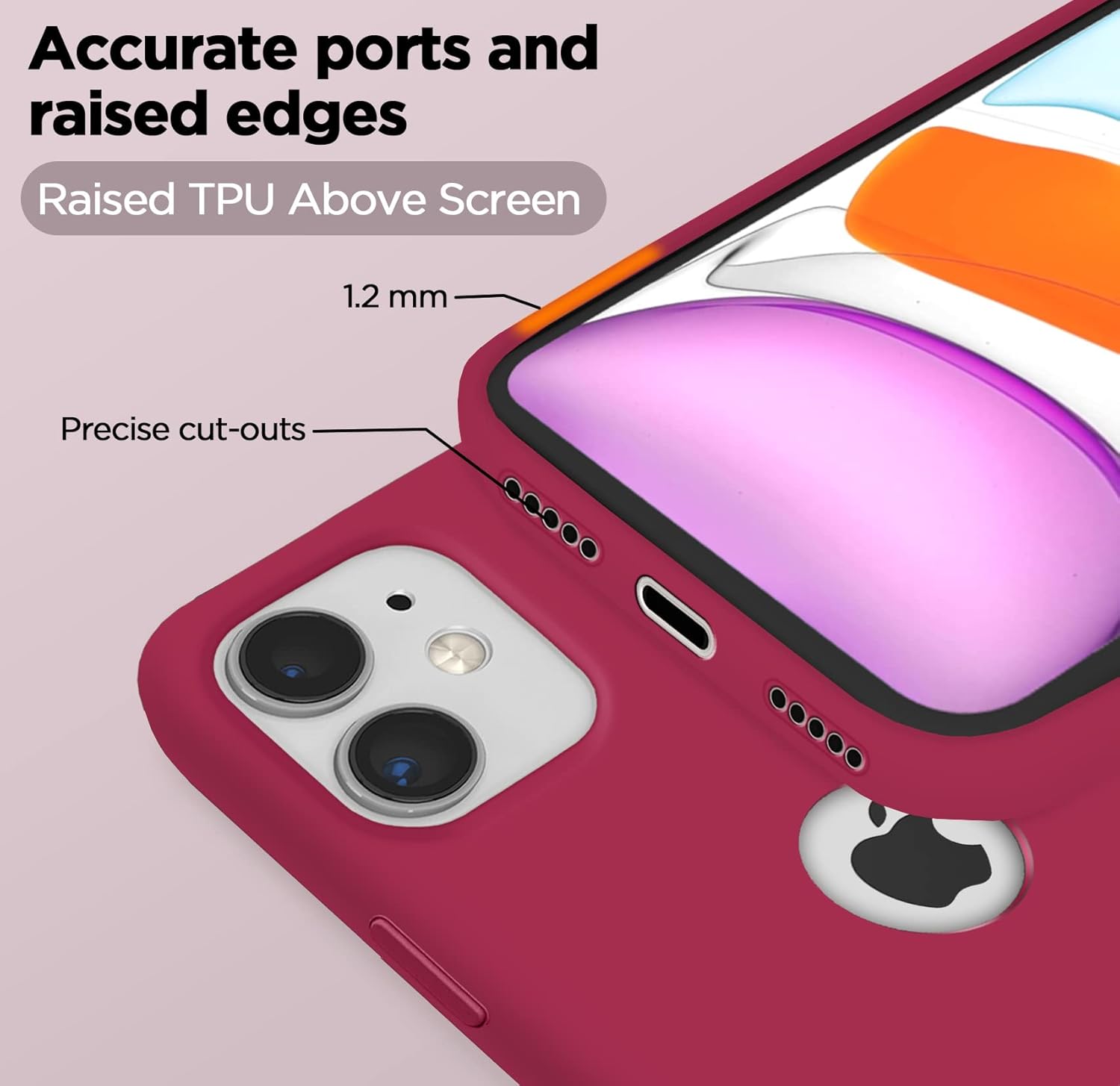 Pikkme iPhone 11 Super Soft Silicone Back Cover (Maroon)