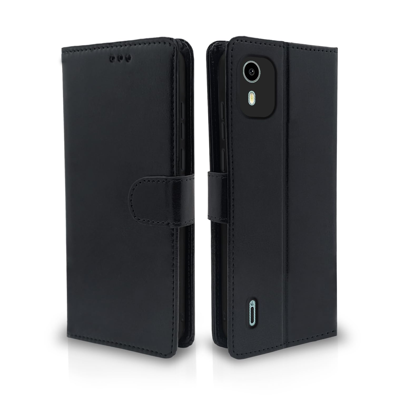 Pikkme Nokia C12/C12 Pro Wallet black mobile flip cover