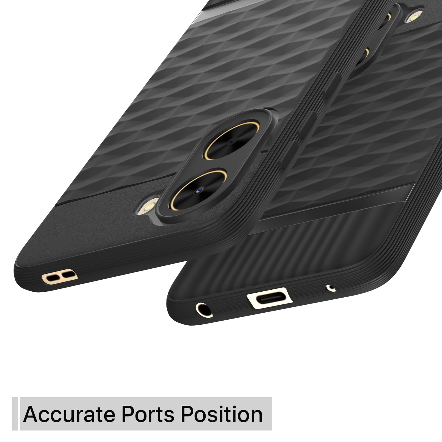Pikkme Poco C71 / Redmi A5 Shockproof Soft Flexible Gencase Back cover (Black)