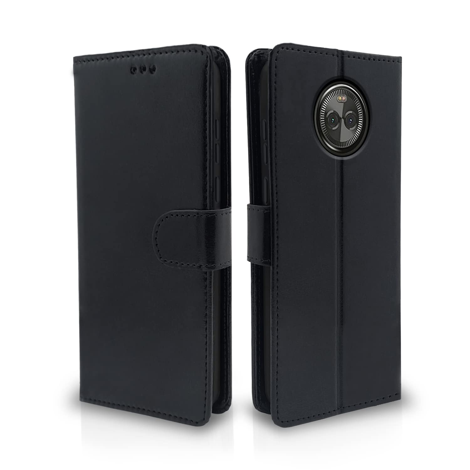Moto X4 Wallet flip cover in black by Pikkme