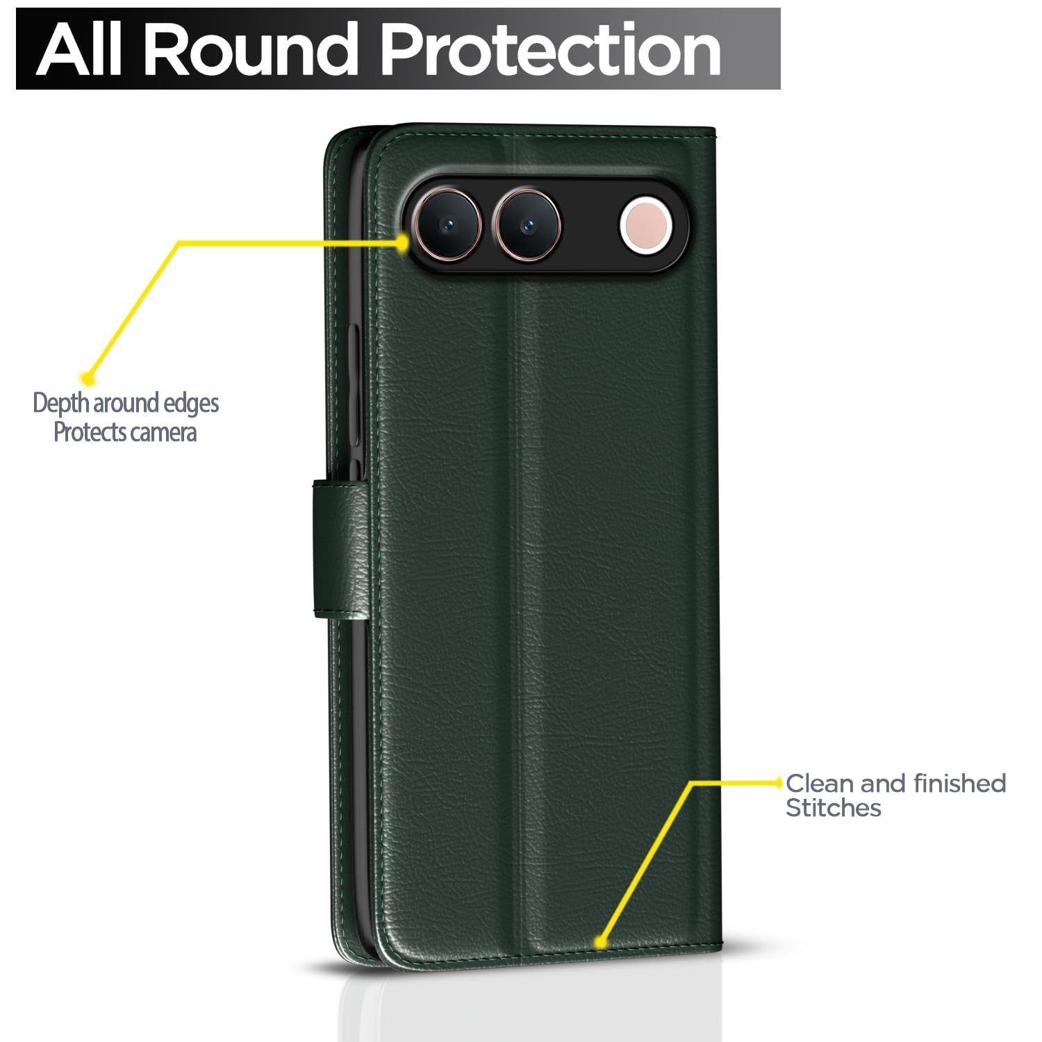 Green mobile flip cover for Vivo S2 5G – Pikkme – photo 4