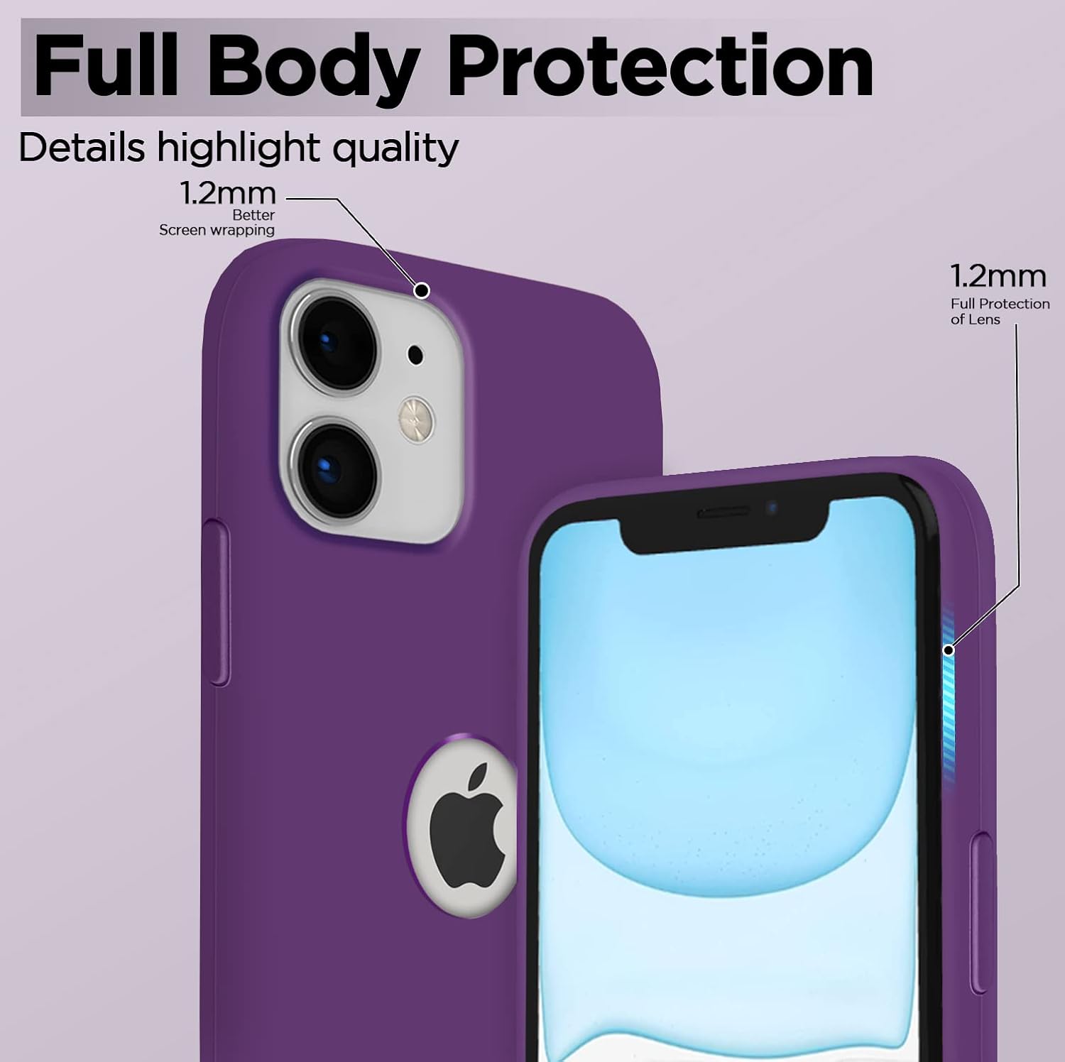 Pikkme iPhone 11 Super Soft Silicone Back Cover (Dark Purple)