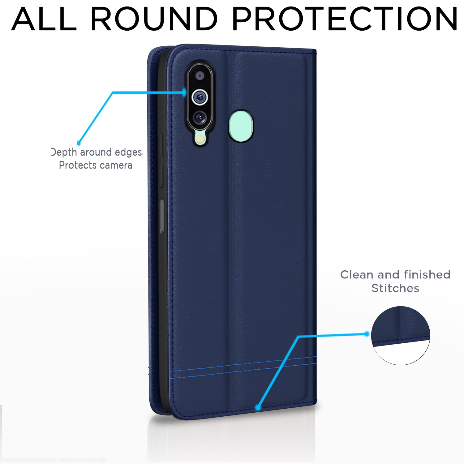 Pikkme blue wallet flip cover for Samsung M40 – photo 4