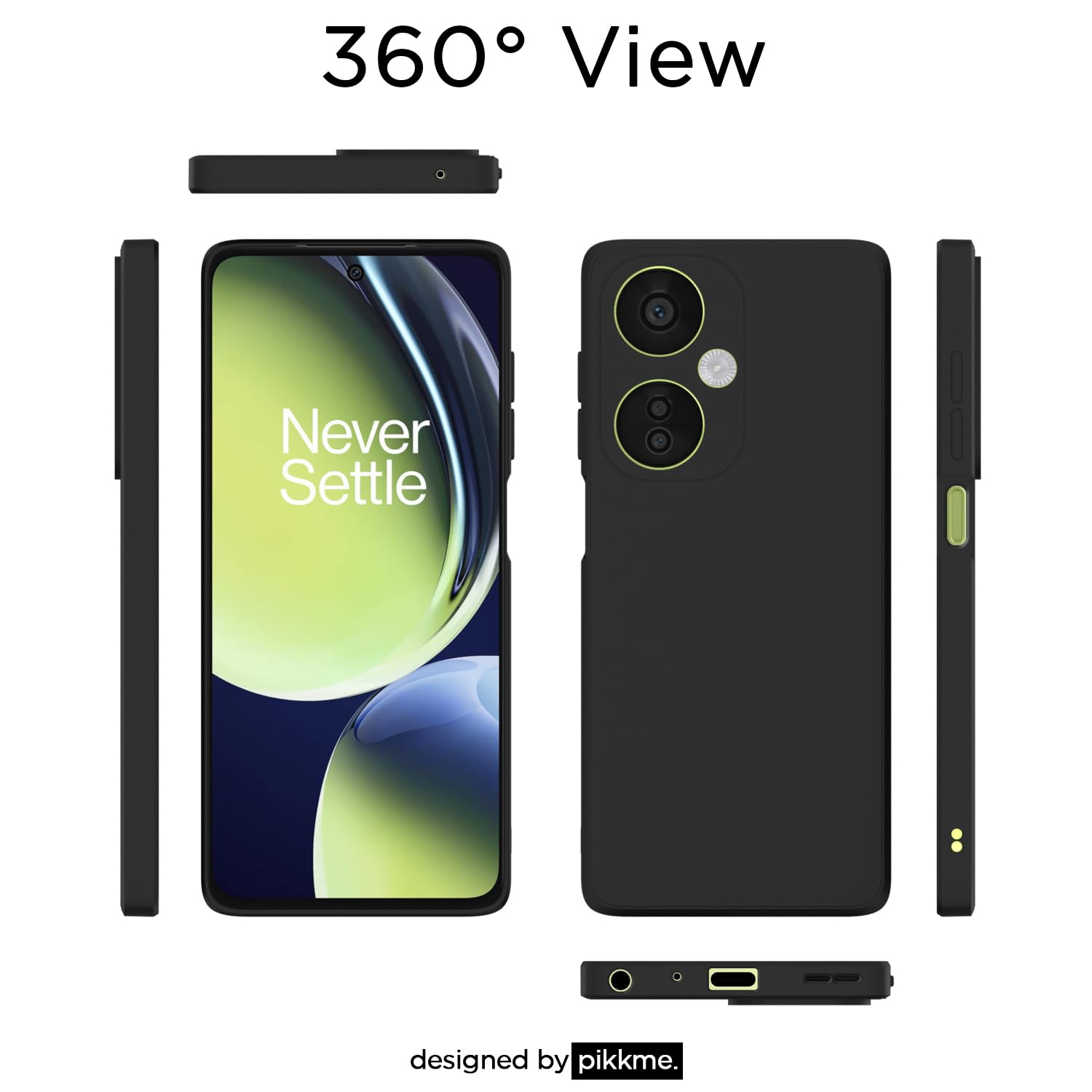Pikkme black Matte back cover for OnePlus Nord CE 3 Lite 5G – photo 3
