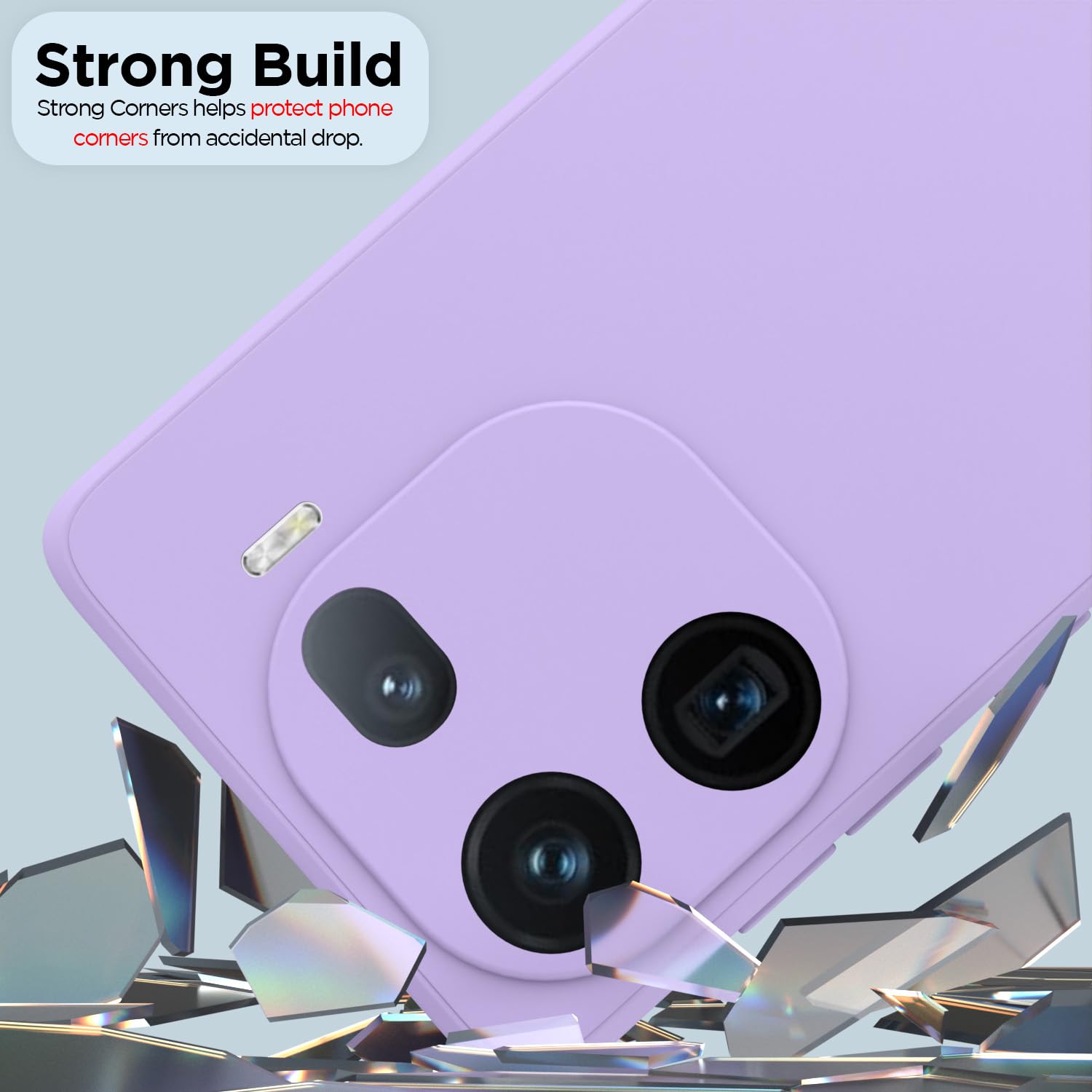 Pikkme iQOO 12 5G Soft Matte Silicone Liquid Silicone Back Cover (Purple)