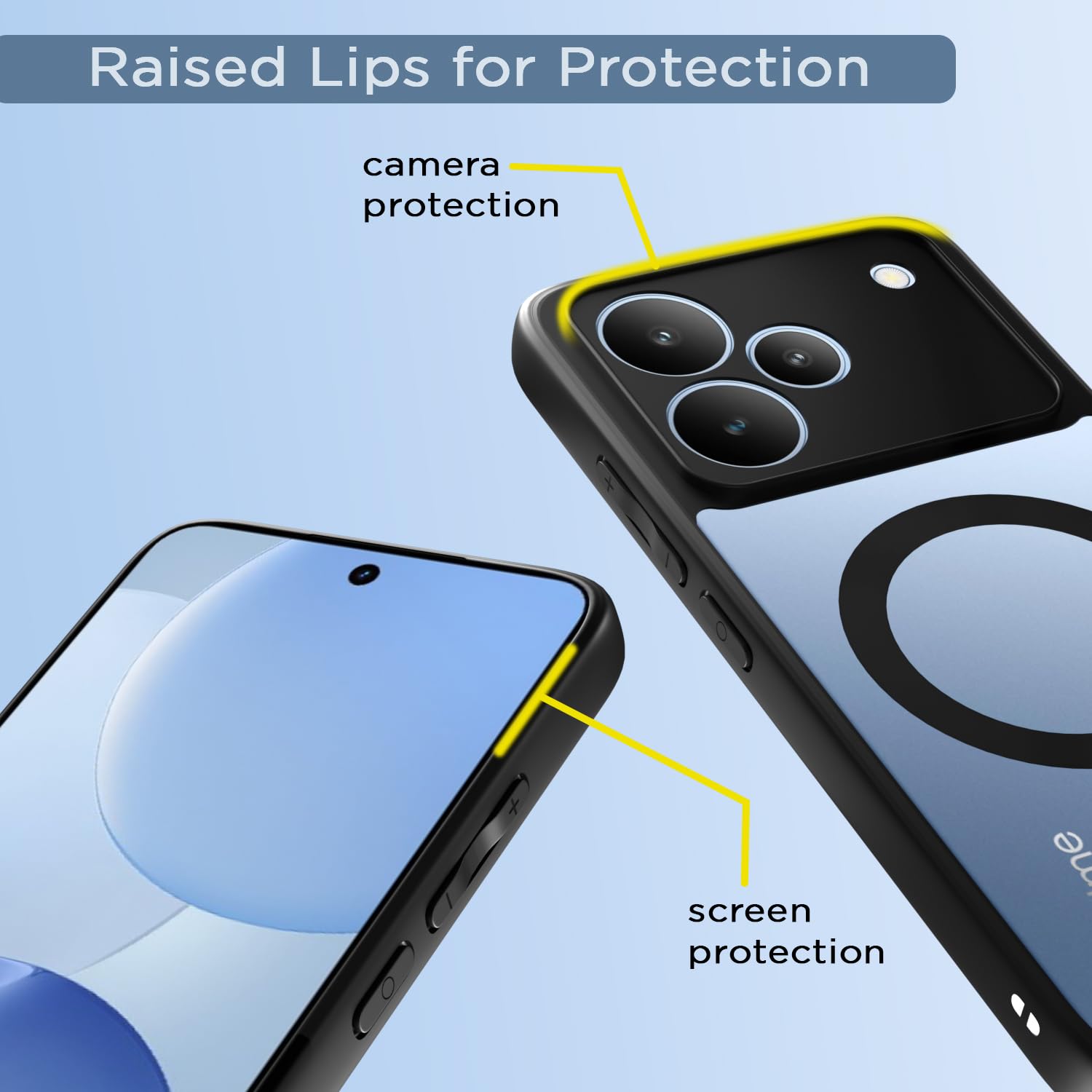 Pikkme Realme P4 5G black mag-safe mobile cover – photo 4