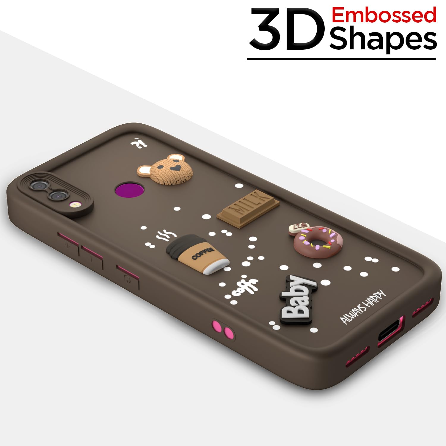 Brown Silicone mobile back cover for Redmi Note 7/Note 7 Pro/Note 7s – Pikkme – photo 3
