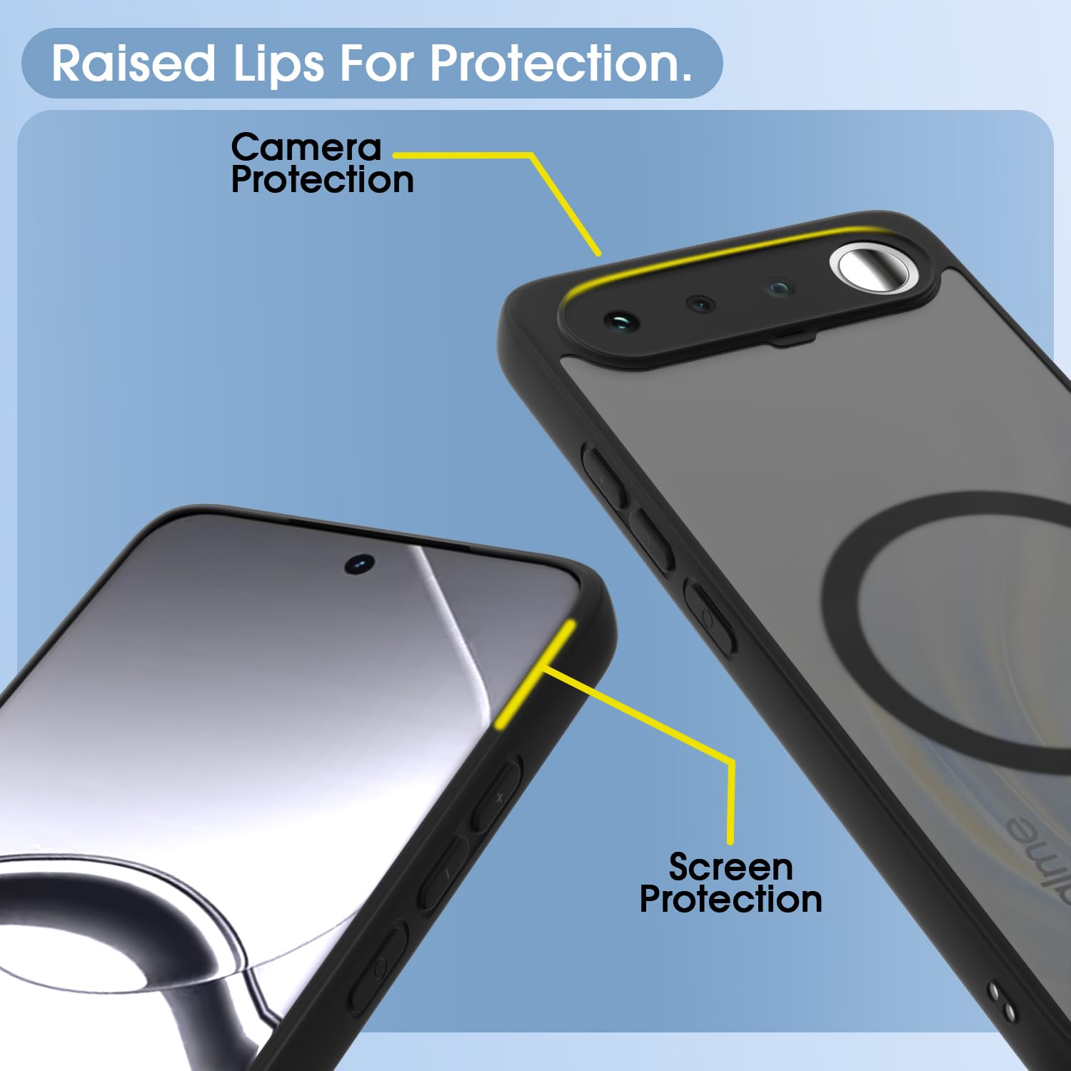 Realme 16 5G phone cover in black smoke mag-safe by Pikkme – photo 4