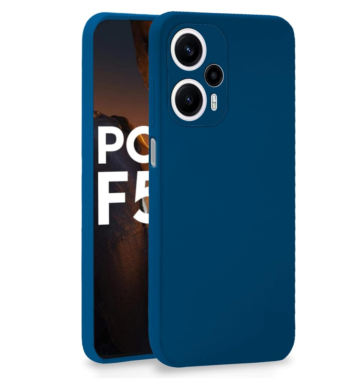 Poco F5 5G Liquid Silicone Back Cover-Blue