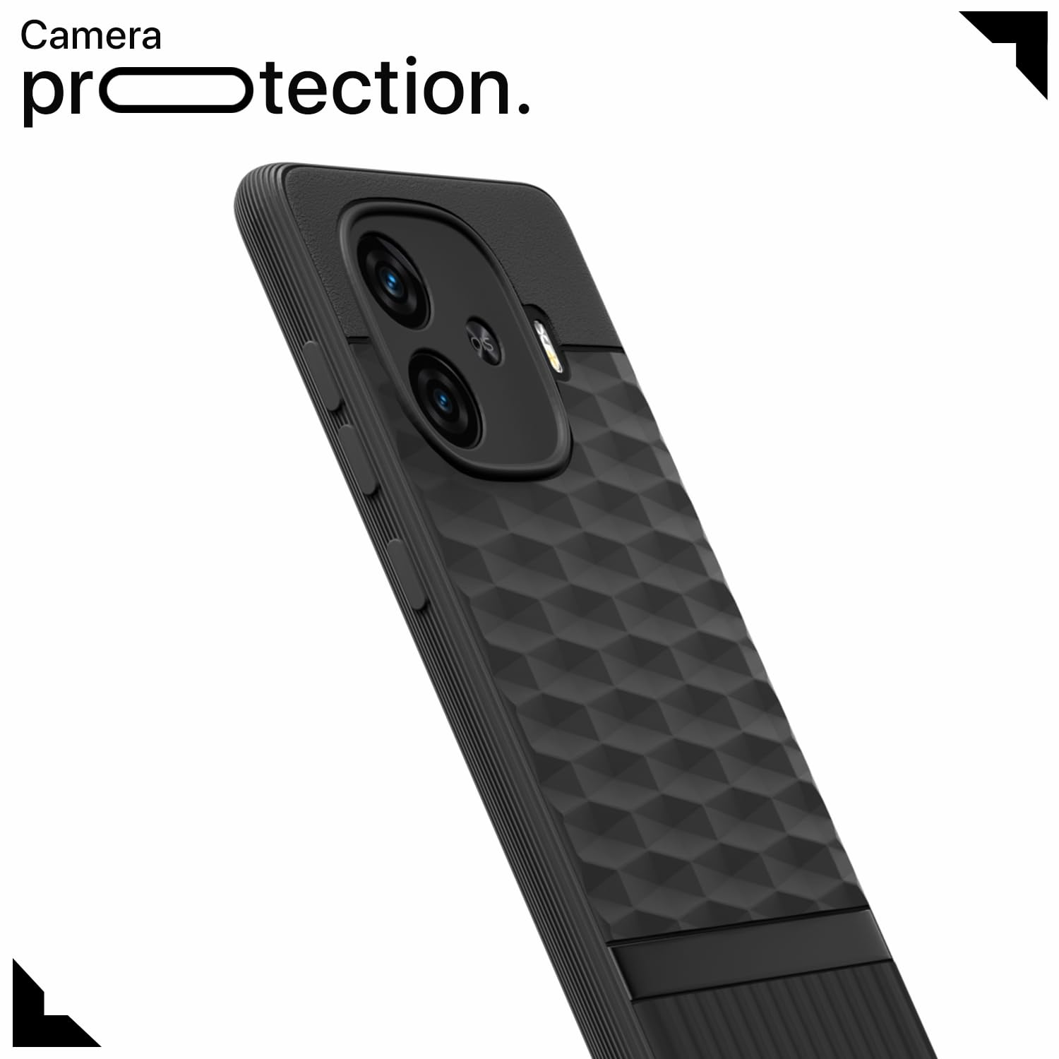 Pikkme Oppo F29 Pro 5G Shockproof Soft Flexible Gencase Back Cover (Black)