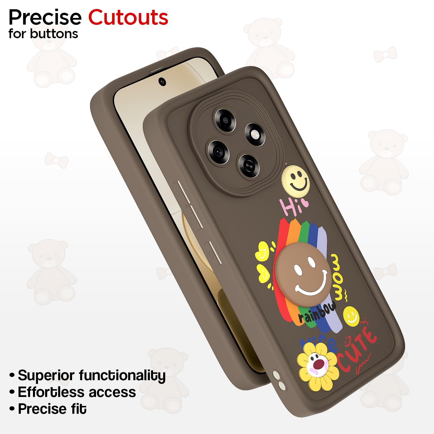 Oppo F31 Pro 5G Soft Silicone mobile cover in brown by Pikkme – photo 6