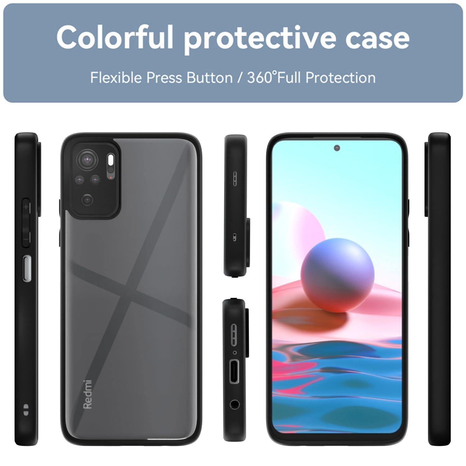 Pikkme Redmi Note 10 / Note 10S Eagle 2.0 Back Cover (Black)