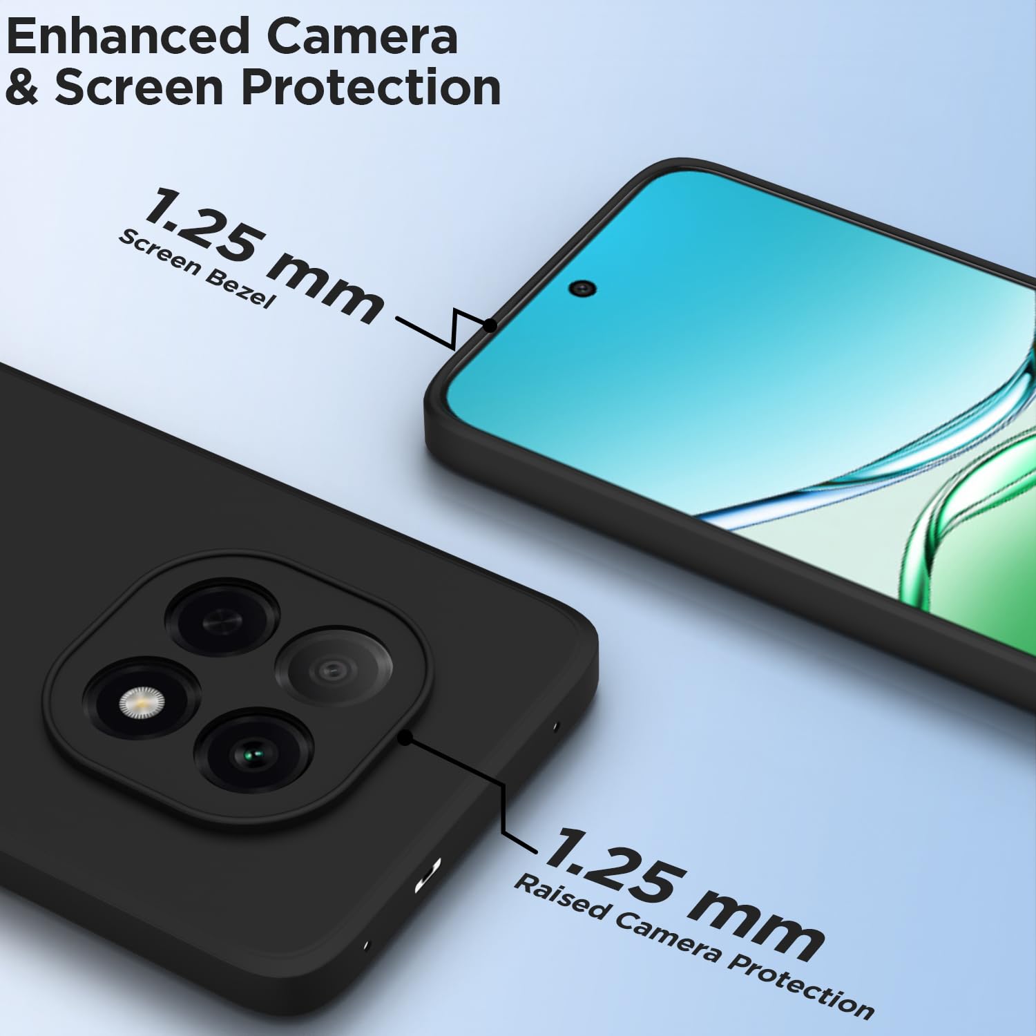 Pikkme Oppo F29 Pro 5G Soft Matte Silicone Shockproof Case (Black)