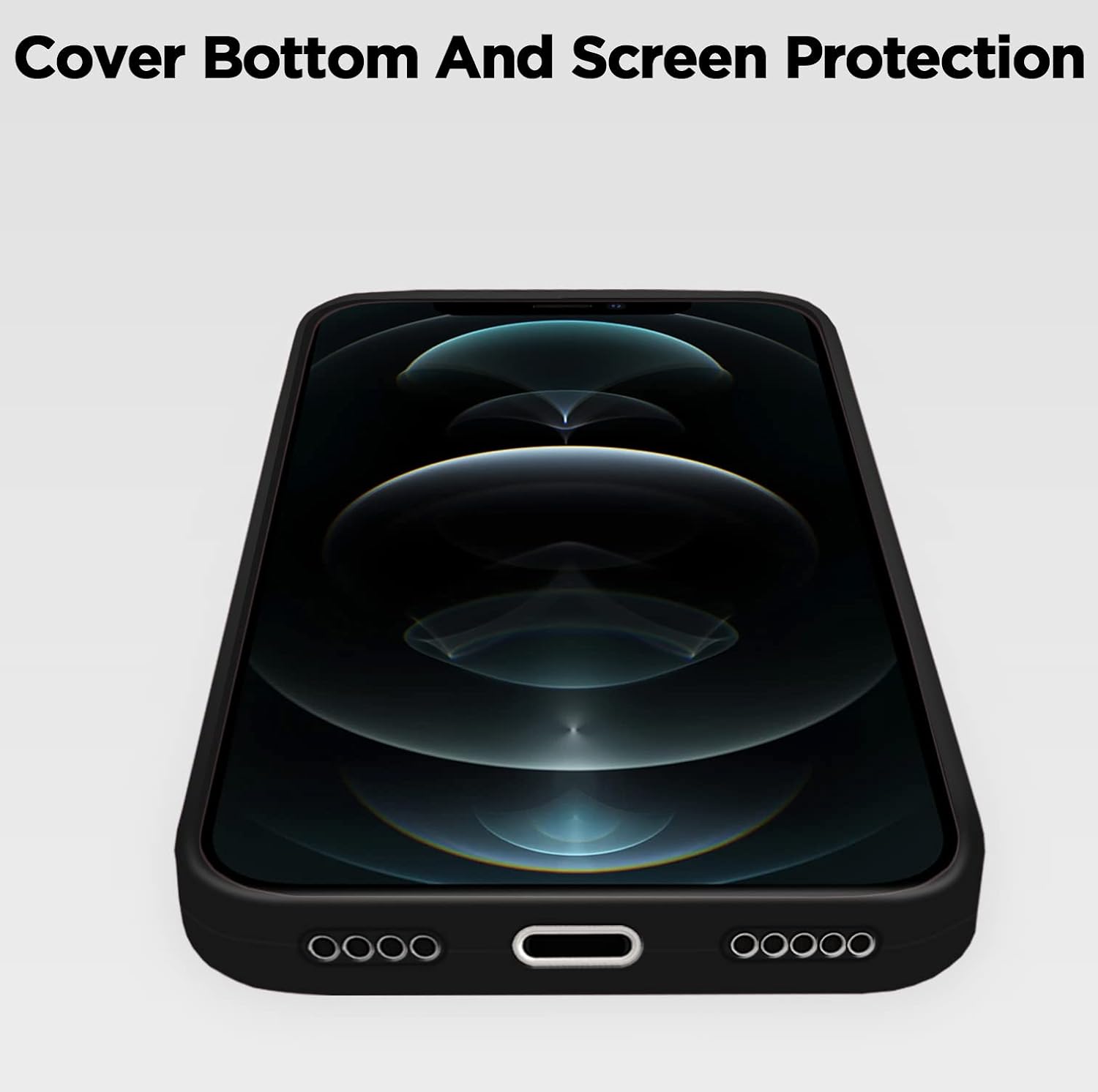 Pikkme iPhone 12 Pro Max Super Soft Silicone Back Cover (Black)