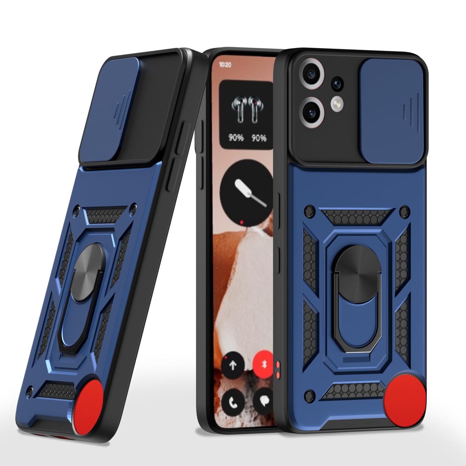 Pikkme blue D10 Camera Shield mobile back cover for CMF Phone 2 Pro 5G/360