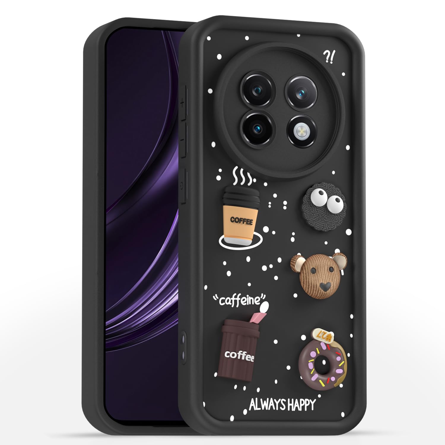 Black back cover for Realme 13 Plus 5G/P1 – Pikkme