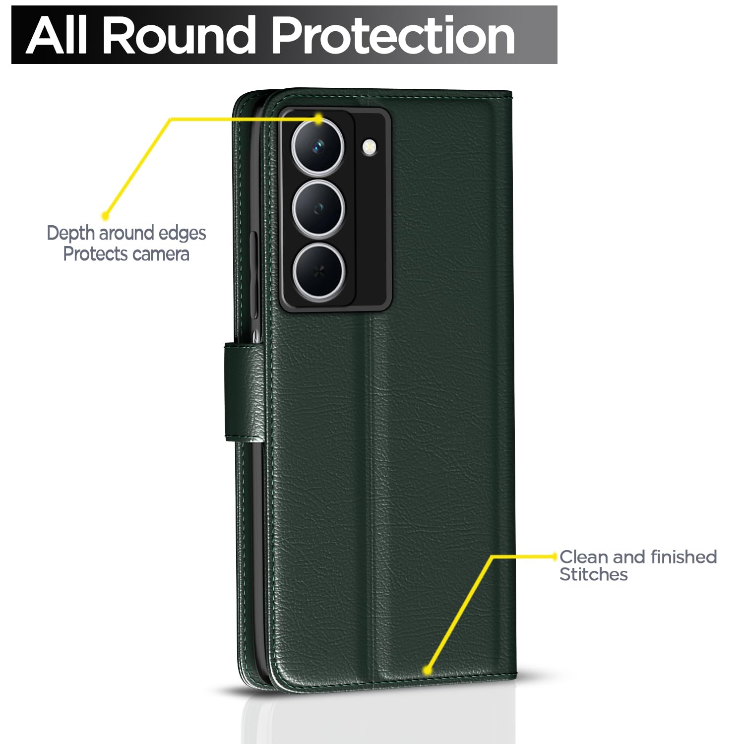 Pikkme Realme Narzo 80x/P3x/14X 5G green wallet flip cover – photo 4