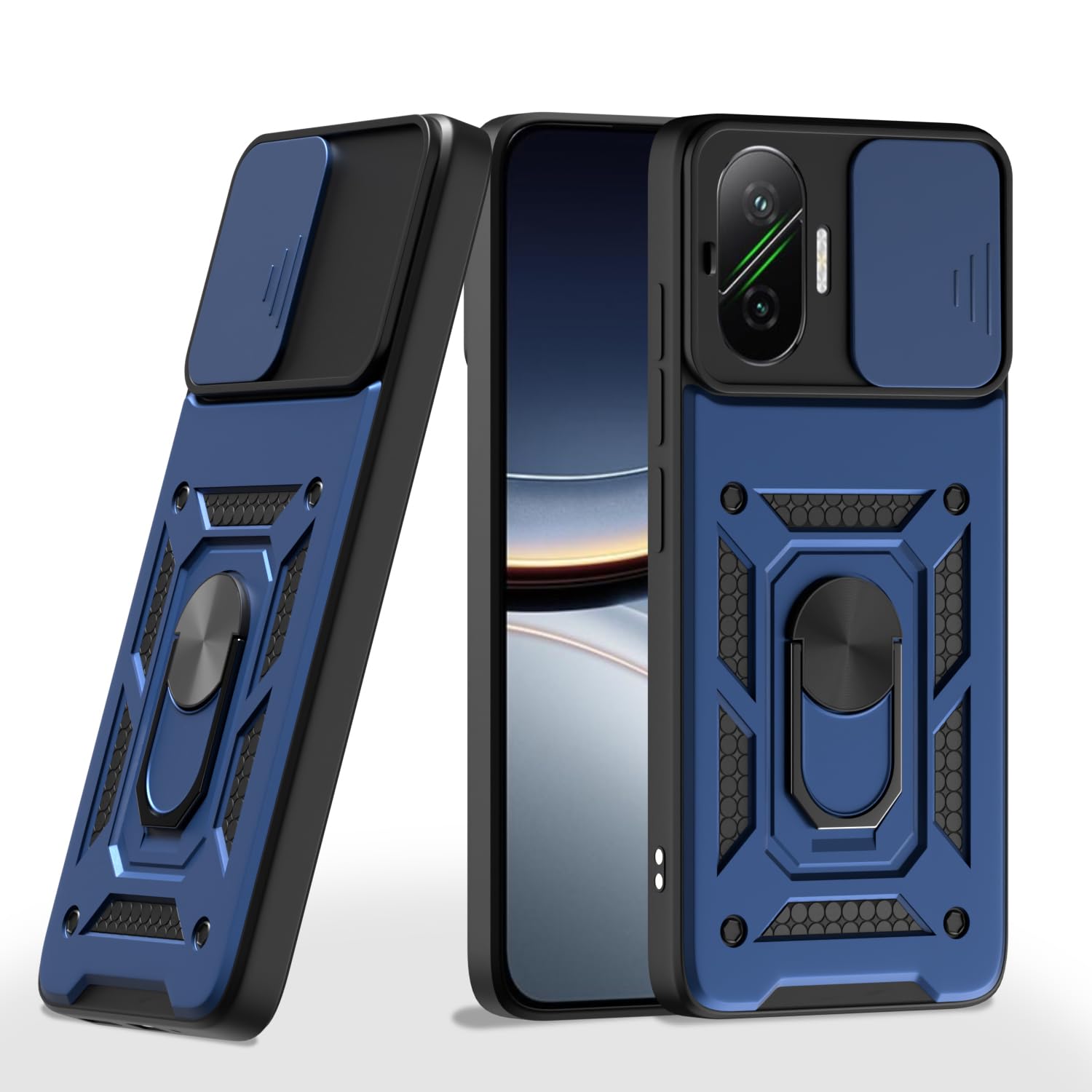 Poco F7 5G back cover in blue by Pikkme
