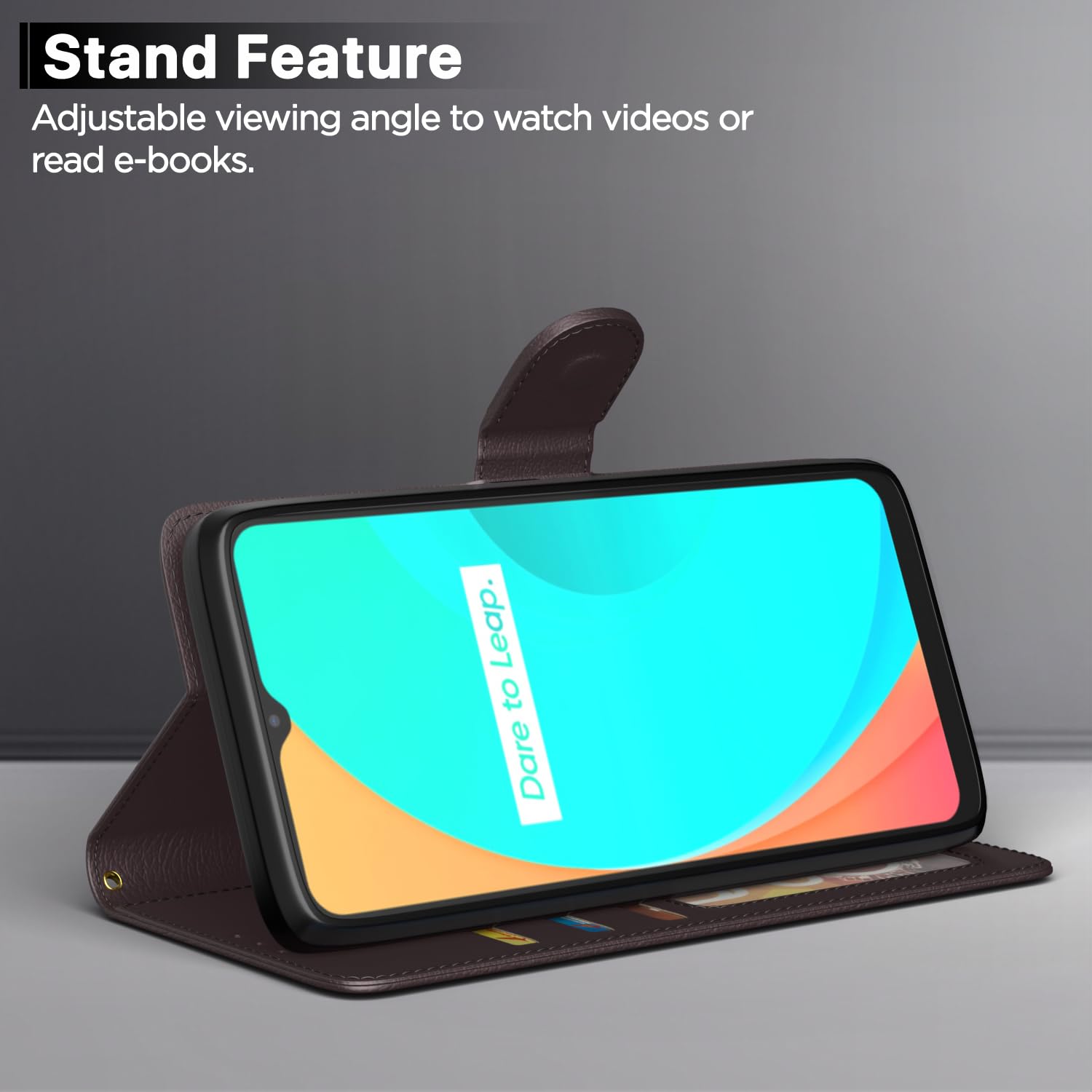 Pikkme Realme C11 coffee flip case – photo 3