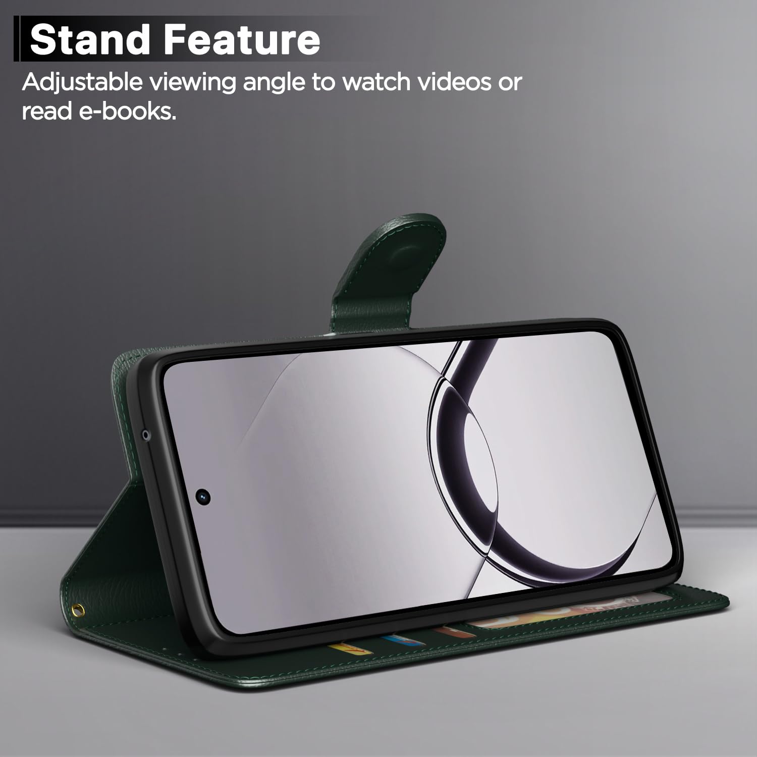 Realme 16T 5G Wallet flip cover in green by Pikkme – photo 3