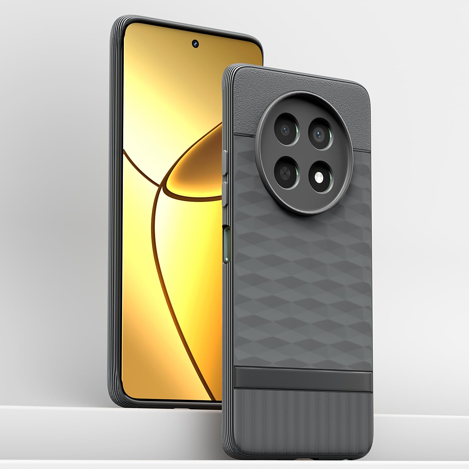 Pikkme Realme Narzo 70x 5G / N65 / Realme 13/12 / 12X 5G / C65 Gencase Back Cover (Grey)
