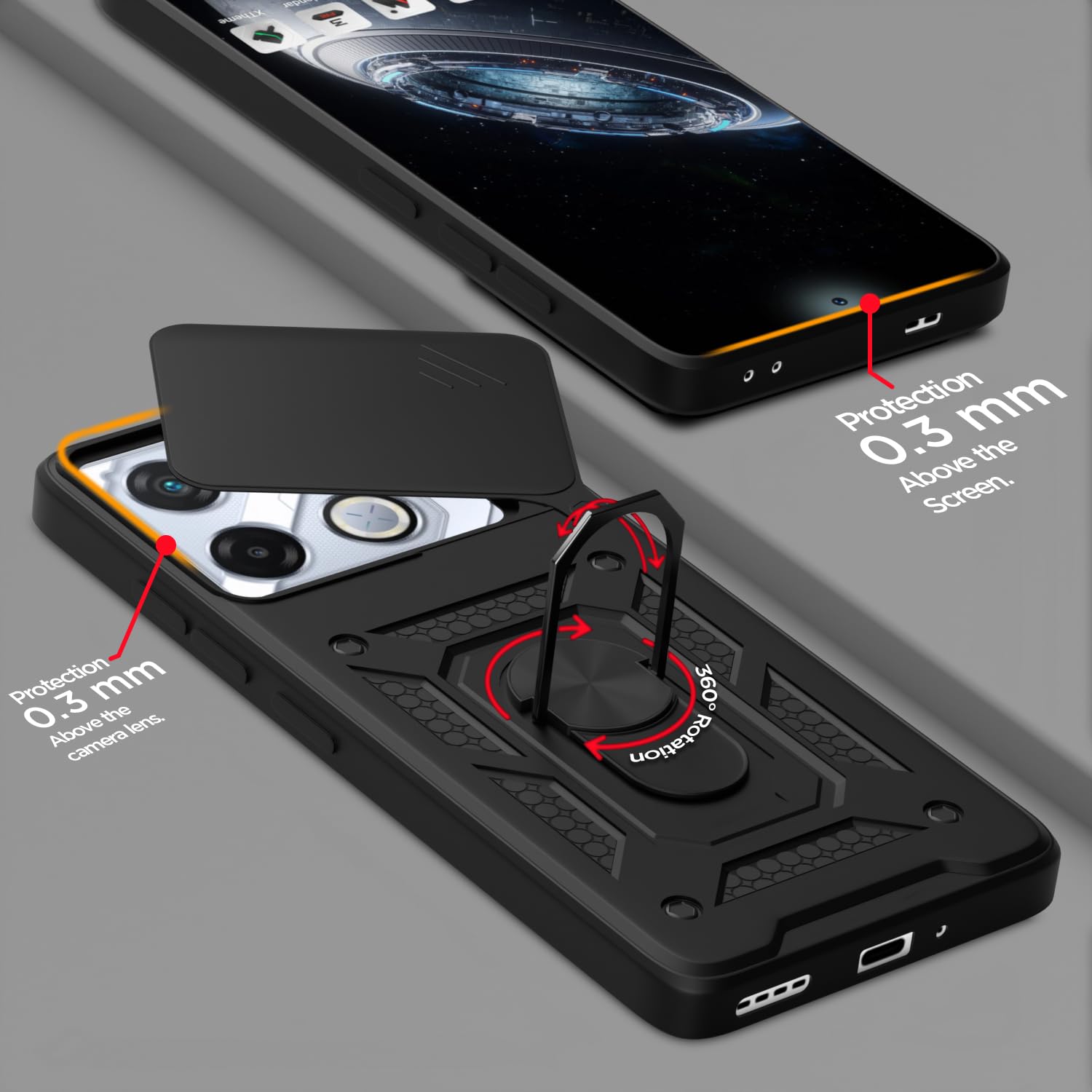 Black phone cover for Infinix GT 20 Pro 5G/360 – Pikkme – photo 4