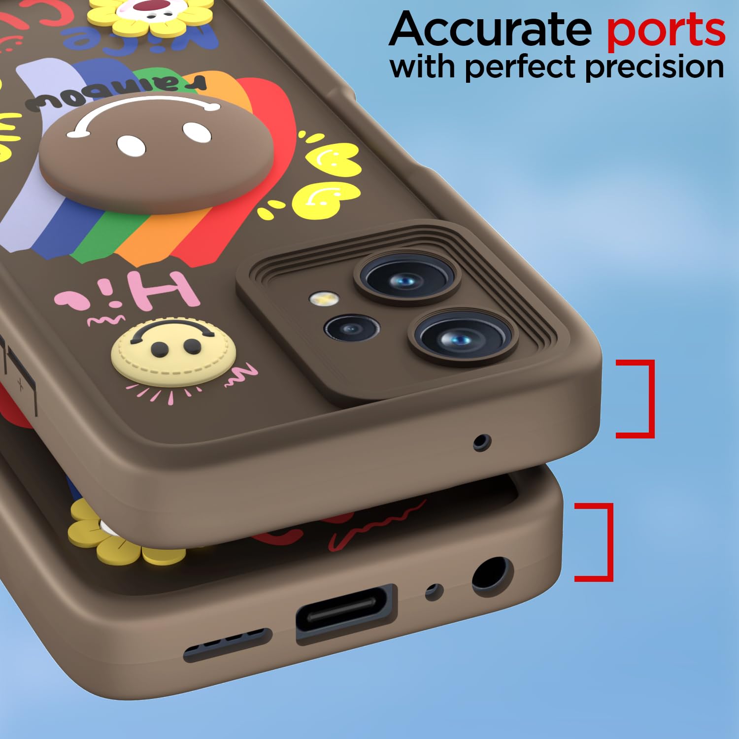 Realme 9 Pro 5G mobile cover in brown by Pikkme – photo 4