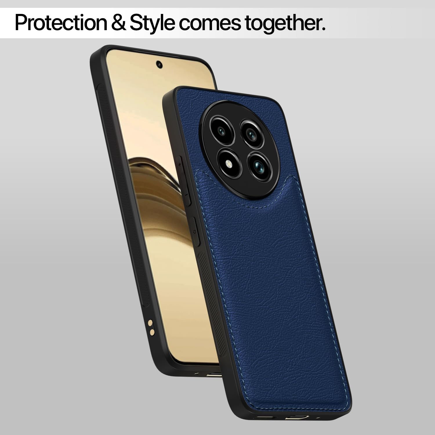 Pikkme Realme 13 Pro / 13 Pro Plus 5G Leatherback Back Case | Blue