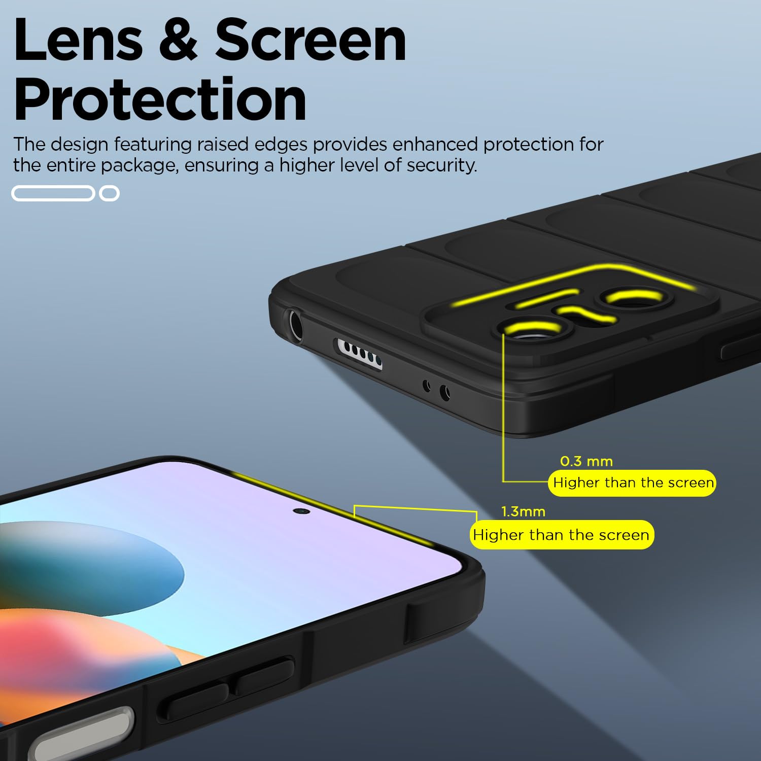 Redmi Note 10 Pro 4G/10 Pro Max Liquid Silicone mobile back cover in black by Pikkme – photo 3