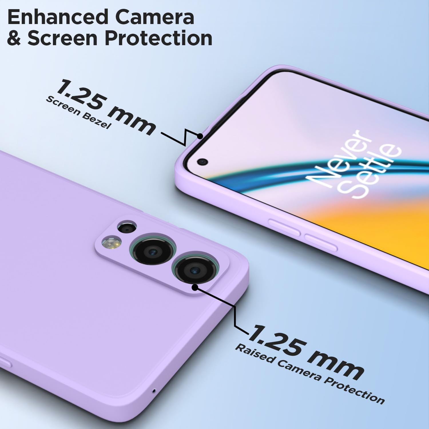 Pikkme Oneplus Nord 2 5G Liquid Silicone Back Cover | Purple