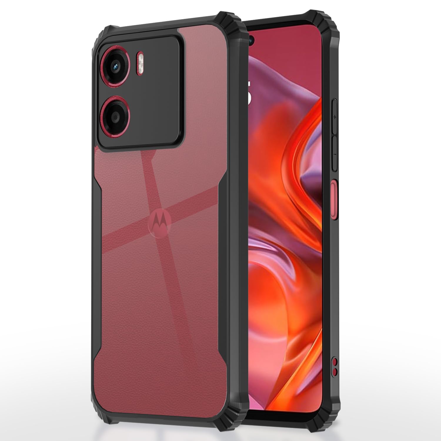 Moto G05 Clear back cover in black by Pikkme
