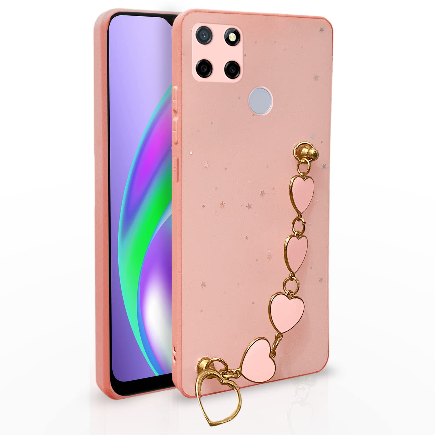 Pink Chain back cover for Realme C12/C15/C25/C25s/Narzo 20/30A – Pikkme
