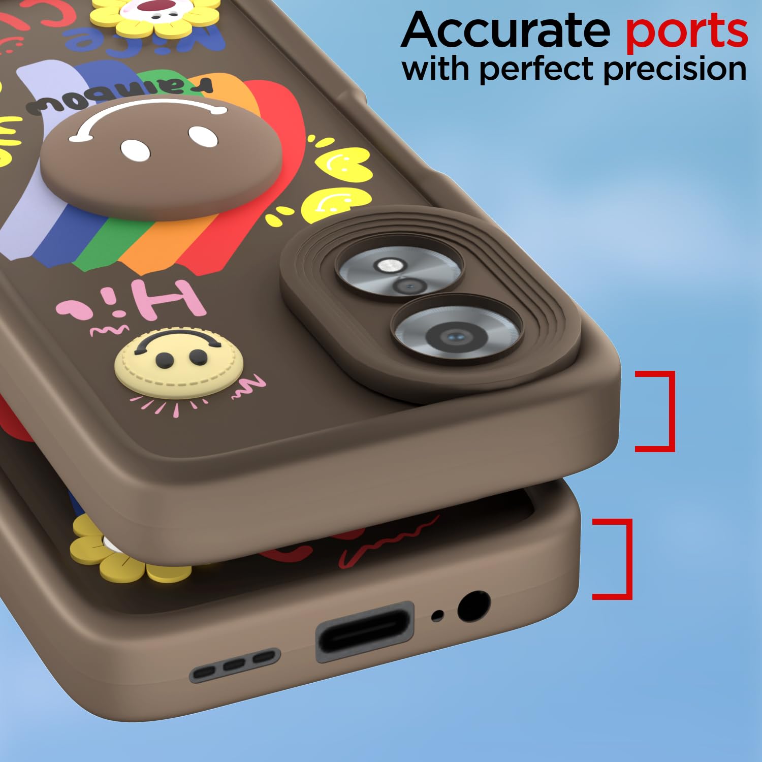 Pikkme Oppo A38/A18 4G Soft Silicone brown mobile back cover – photo 4