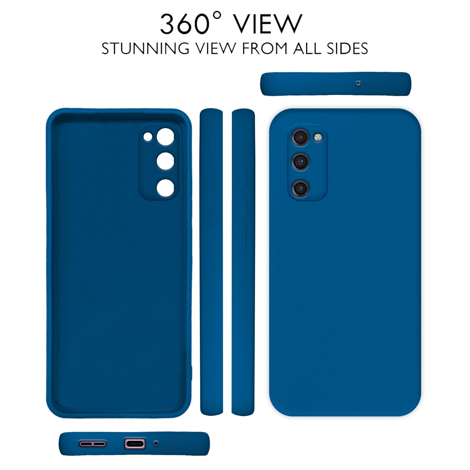Pikkme Samsung Galaxy S20 FE / S20 FE 5G Soft Matte Silicone Shockproof Case | Blue