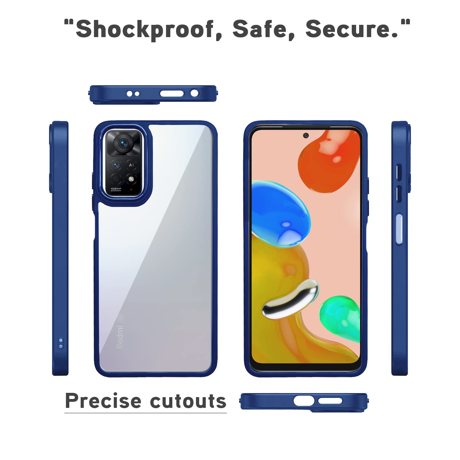 Pikkme blue Chrome mobile cover for Redmi Note 11 Pro/Note 11 Pro Plus 5G – photo 3