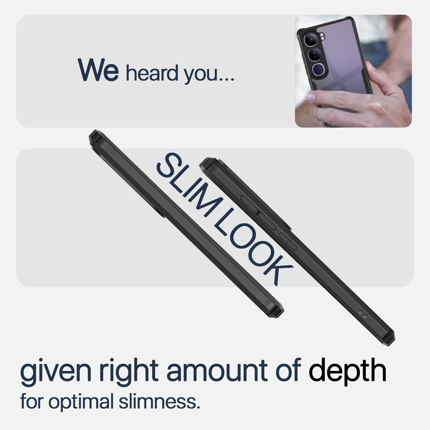 Vivo V40 Lite 5G phone cover in black by Pikkme – photo 6