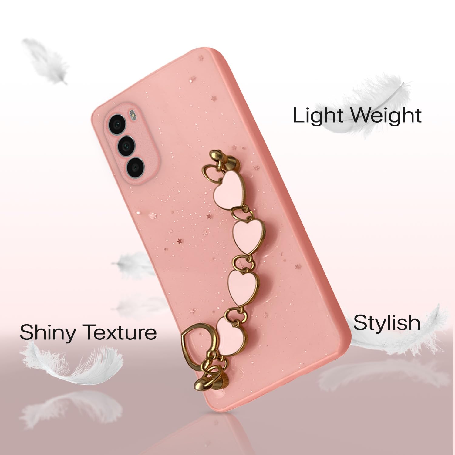 Pikkme Motorola Moto G52 / G82 5G Chain Back Cover (Pink)
